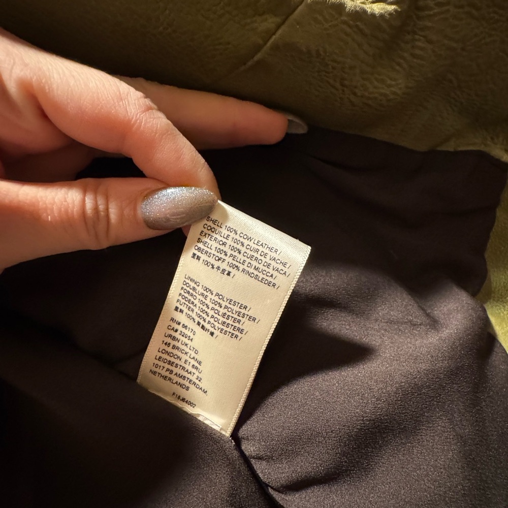 Free People We The Free Jealousy 100% genuine real leather moto jacket - Picture 4 of 5